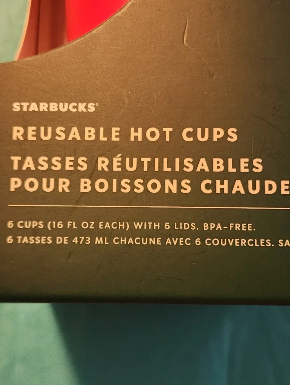Starbucks Reusable Holiday Hot Cups – 6 Pack (Red)